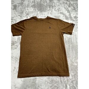 Matix‎ T-Shirt Men's Size Medium Heather Brown Short Sleeve Raised Logo Crew EUC